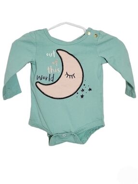 K1010 * Jessica Simpson Out of This World Bodysuit Green Size 3/6M